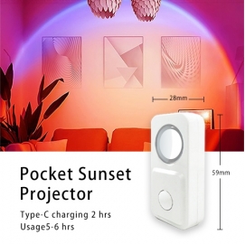 Sunset Lamp Projector Multicolor Changing LED Projection light KJP-065L