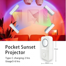 Sunset Lamp Projector Multicolor Changing LED Projection light KJP-065L